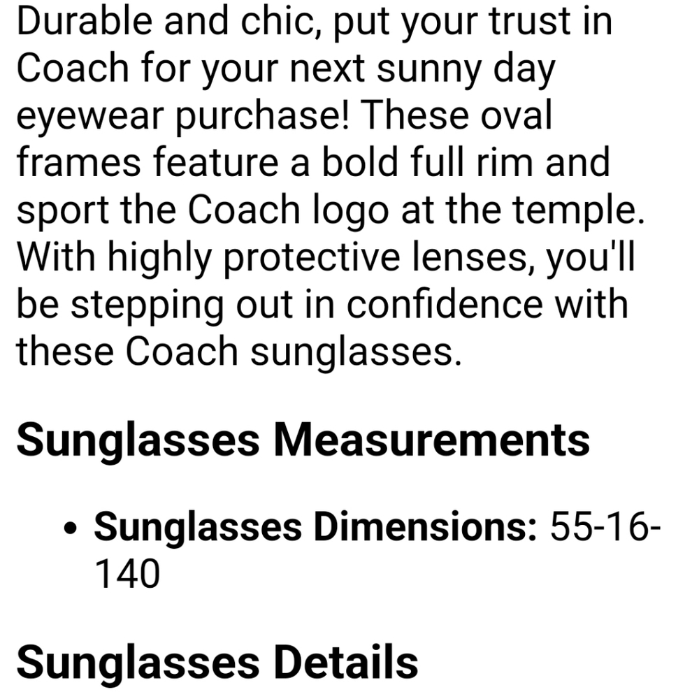 Coach Women Sunglasses - Picture 5 of 5
